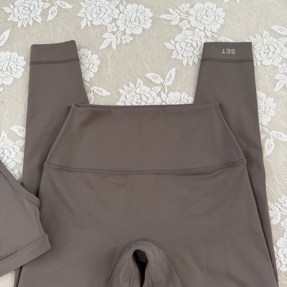 SET Active Luxform Brown Sports Bra & Leggings Set Size S - Picture 3 of 4